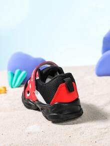 1雙兒童男女皆宜透氣時尚休閒運動鞋,設有魔鬼氈鞋面設計,適用於跑步、戶外、室內運動,春季新品 - 彩色 - 查看 7