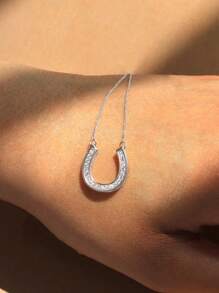 1 件时尚方晶锆石项链吊坠女士情人节礼物婚礼珠宝情人节、妈妈、母亲、母亲节、礼物 - 1# - 查看 13