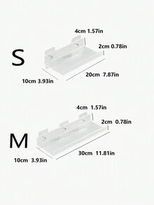 3M 1入牆掛式亞克力浮動式書架,適合放置兒童書籍、香料或浴室收納和展示,透明色 - 無色 - 查看 6