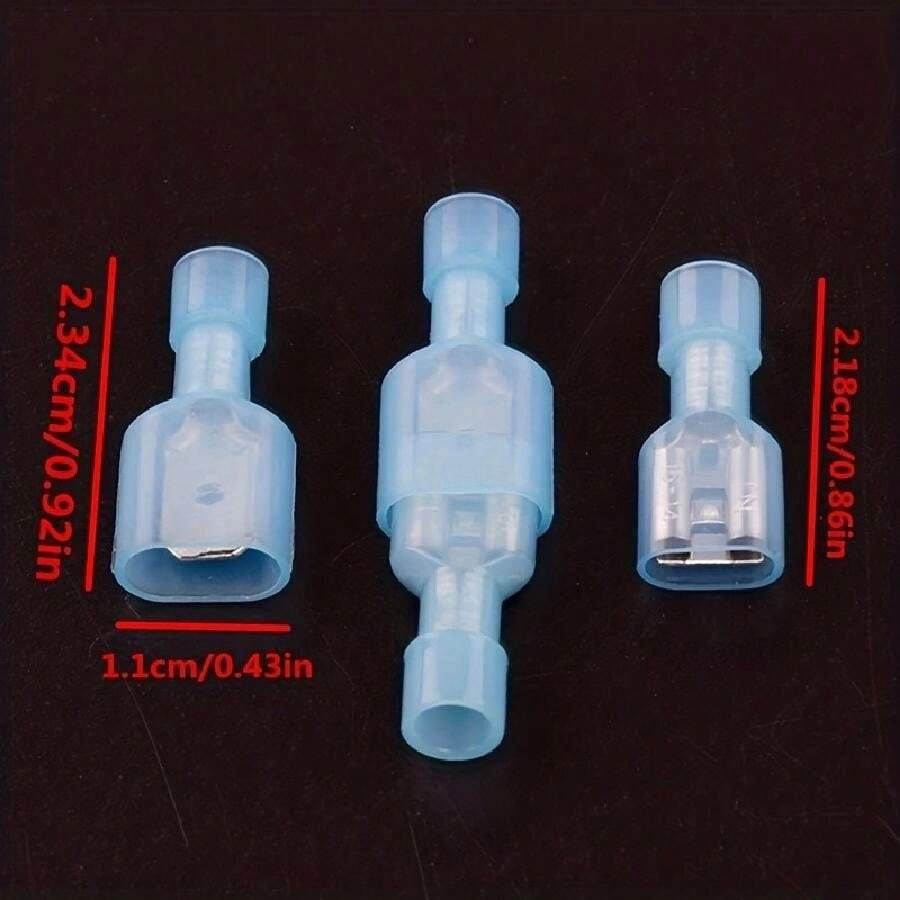 20 Pairs, 20 Male+20 Female, Nylon Fully Insulated Quick Disconnects & Nylon Insulated Butt