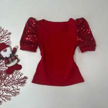 Young Girls Blouses - 紅色 - 查看 2