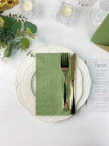 20pcs/Pack 2-Ply Solid Sage Green Party Napkins 15.7x13inch, Decorative Napkins For Wedding Birthday Tea Party, Restaurant, Hotel, Dinner, Kitchen