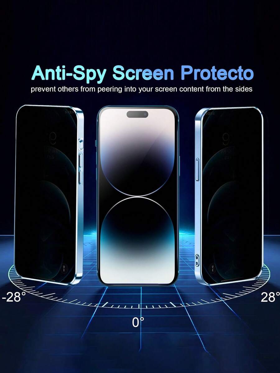 2 Packs Privacy Screen Protector Compatible With IPhone 15 Pro Max 6.7