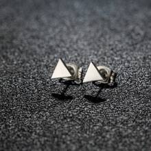 1 Pair New Stainless Steel Geometric  Stud Earrings For Women Everyday Tiny Moon Star Earrings Birthday Gift Jewelry