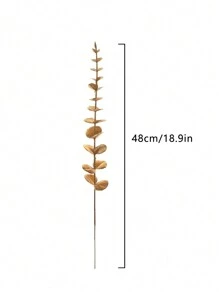 20Pcs Artificial Eucalyptus Stems Gold Faux Eucalyptuses Branch Real Touch Leaf Gold Wedding Bouquet For Indoor Outdoor Home Hall Table Centerpieces Garden Wedding DIY Decor
