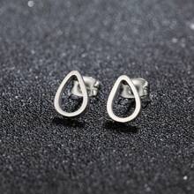 1 Pair New Stainless Steel Geometric  Stud Earrings For Women Everyday Tiny Moon Star Earrings Birthday Gift Jewelry