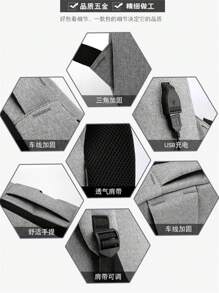 Men Functional Backpacks - màu đen - Xem 5