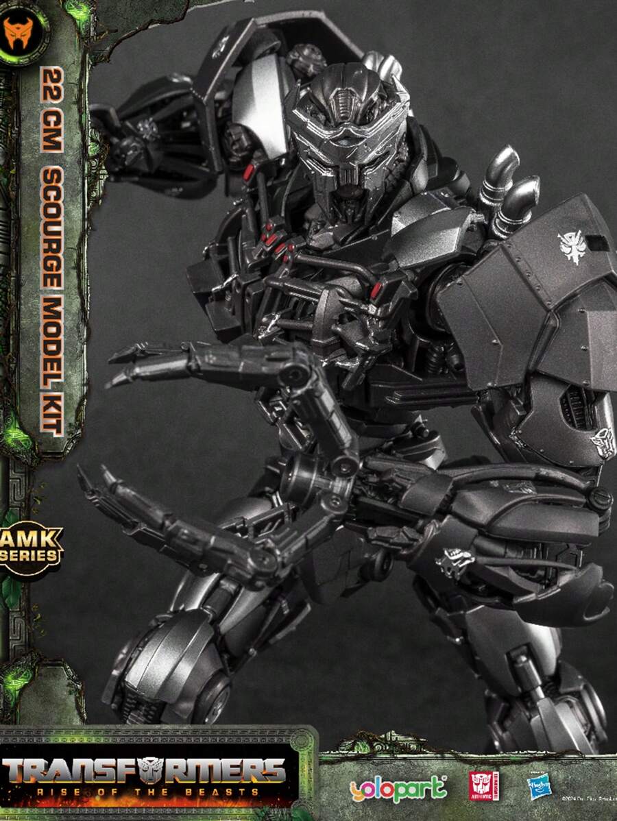 Kit de modelo de Scourge Transformers, de Rise of the Beasts, figura de acción de aproximadamente 22cm / 8.66 pulgadas de altura, no transformable, adecuado para mayores de 8 años, decoración de habitación - Gris Oscuro - Ver 1