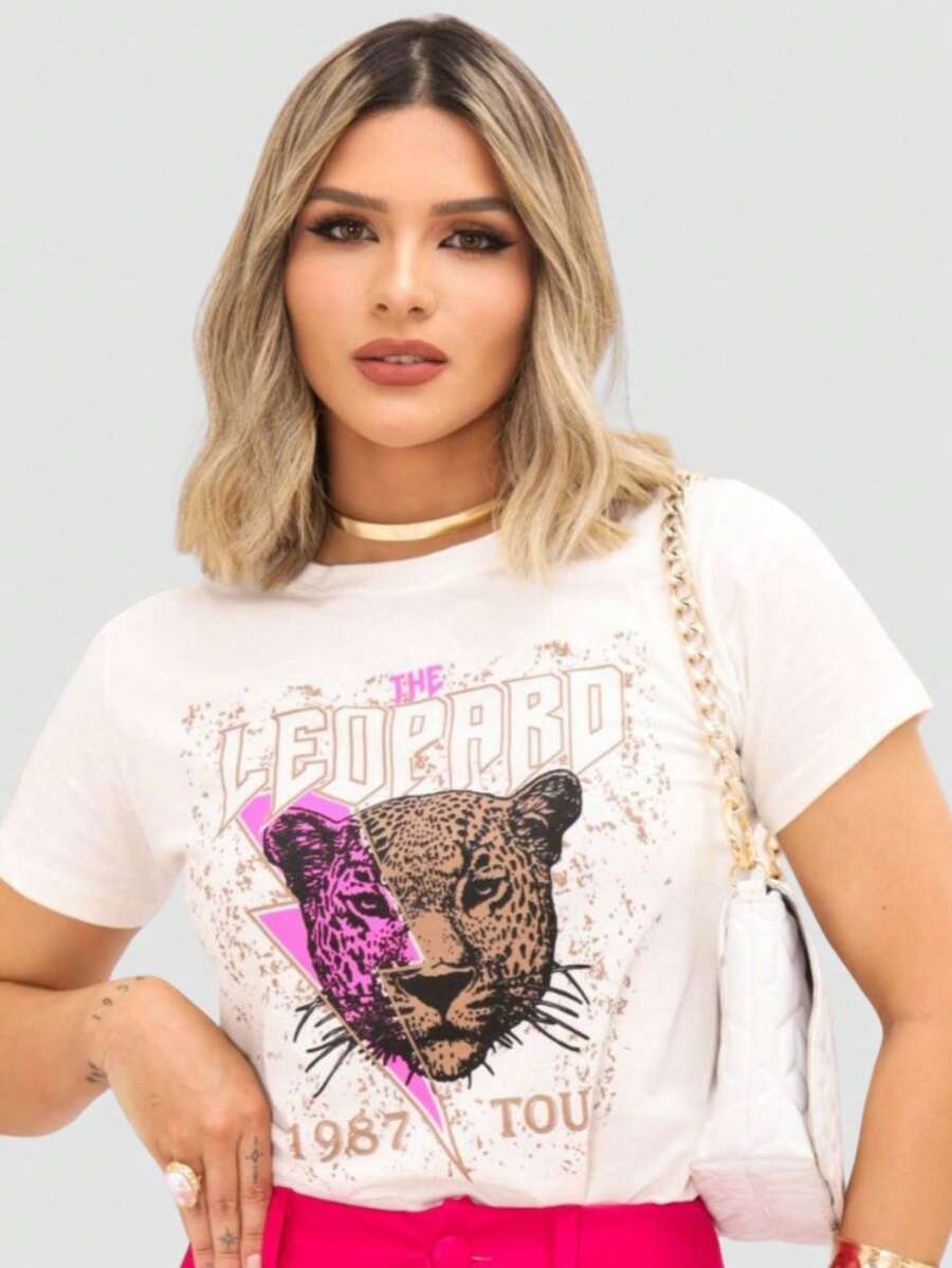 Women T-Shirts - Màu Hồng Tươi - Xem 1