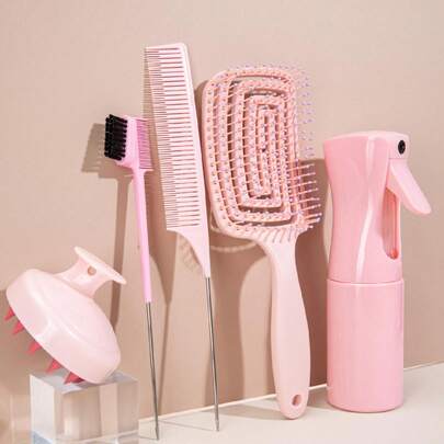 WANMEI 5 قطع مجموعة فرش تصفيف الشعر، تشمل فرشاة التحكم في الحواف، فرشاة التنعيم، مشط ذيل التصفيف، فرشاة رفع الحجم للذيل، فرشاة الحواجب، مجموعة فرش المكياج، مشط الرموش، فاصل الرموش، أداة تمديد الرموش، فرشاة الشعر، مشط، فرشاة الظهر، فرشاة الشعر، فرشاة الحواف، مجموعة فرش الشعر، مشط، فرشاة شعر صغيرة، فرشاة فك التشابك، فرشاة الشعر، مصفف الشعر، معدات تصفيف الشعر، تصفيف الشعر، تصفيف الشعر، فرشاة الشعر، مجموعة فرش، مشط، فرشاة تجعيد، فرشاة فك التشابك، فرشاة شعر للسيدات، اكسسوارات مصفف الشعر، صالون تصفيف الشعر، معدات تصفيف الشعر