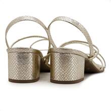 B2 Online Women Heeled Sandals - DOURADO - View 4