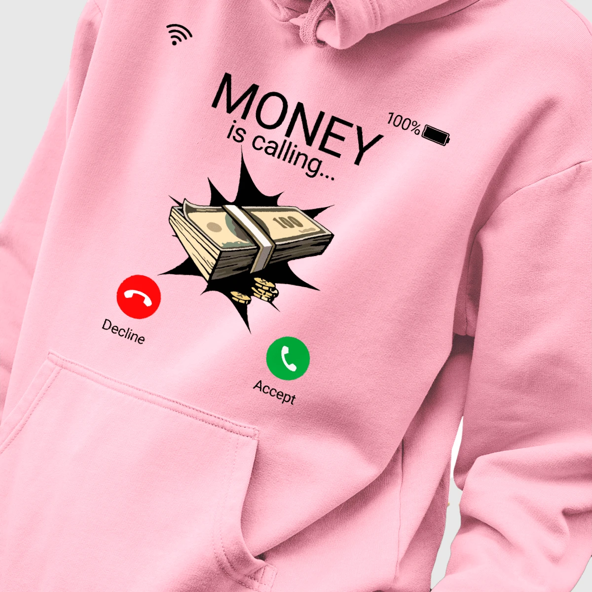 Men Sweatshirts - Màu Hồng baby - Xem 1