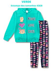 Young Girls Sets - 綠色 - 查看 2