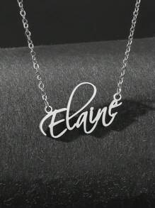 Name Necklace Personalized Nameplate Necklace Exquisite Gift For Mother And Girlfriend - Silver - View 31