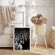 1 Miếng Bộ phim Mặc 3D In kính , Bộ phim Áp phích , Đen Và Trắng Treo tranh , tranh sơn dầu Treo tranh Đối với Phòng khách , Phòng ngủ Trang trí tường , Phòng Trang trí , Phòng Trang trí , Khung trang trí - Đen và trắng - Xem 4