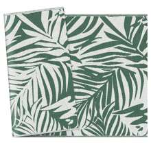 Outsunny Tapis d'extérieur réversible motif feuilles vertes tropical - polypropylène haute densité 310 g/m² - dim. 152L x 243l cm vert