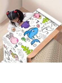 Livro De Colorir Temático De Desenho Para Crianças Engrossado - 6 Temas Para Prática E Treinamento De Arte Pré-escolar - Livro De Colorir, Livro De Desenho - Multicolorido - Visão 1