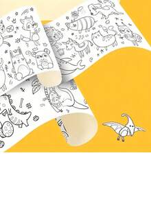 Livro De Colorir Temático De Desenho Para Crianças Engrossado - 6 Temas Para Prática E Treinamento De Arte Pré-escolar - Livro De Colorir, Livro De Desenho - Multicolorido - Visão 3