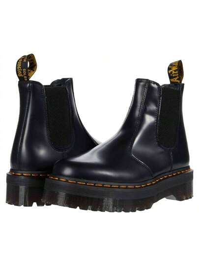 min Dr. Martens 2976 Hi Quad Squared Chelsea Boots in Black