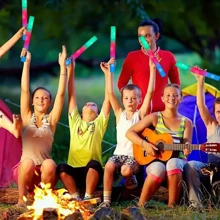 32pcs Led Foam Glow Sticks, Foam Light Up Sticks, 3 Multi-Modes Color Led Strobe Stick For Birthday Party Rave Playgroup Wedding - White - View 6