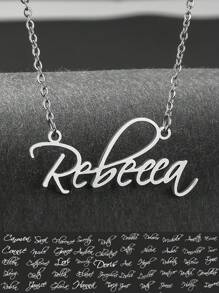 Name Necklace Personalized Nameplate Necklace Exquisite Gift For Mother And Girlfriend - Silver - View 7