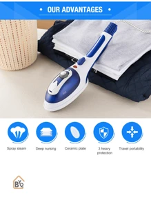 BYQ Máquina De Vapor Vertical Para Planchado De Ropa, Plancha De Vapor - Azul - Ver 8