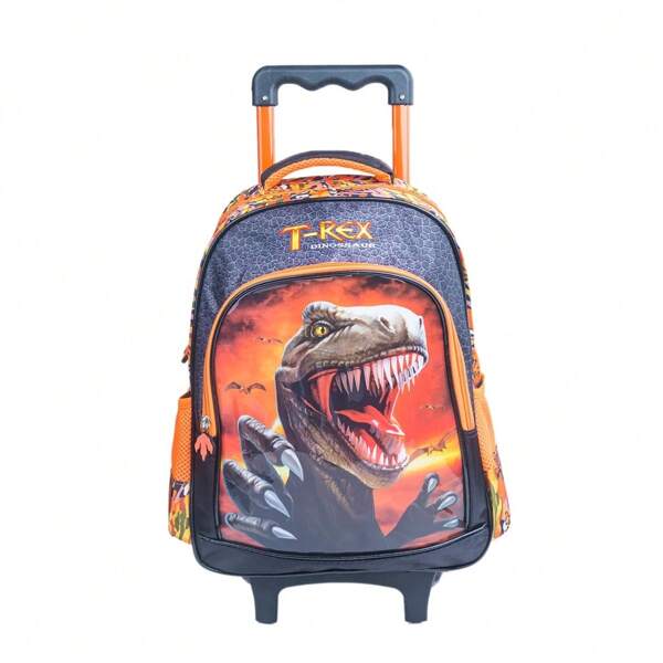 Mochila Infantil de Carrinho Kit Escolar Mochila com Rodinha Lancheira Térmica Estojo