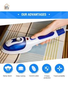 BYQ Máquina De Vapor Vertical Para Planchado De Ropa, Plancha De Vapor - Azul - Ver 3