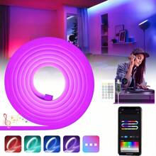 1pc  RGB+IC Govee Neon Rope Light,  Dream Color Dynamic LED Rope Lights  Led Light Strips For Bedroom Music Sync Flexible Cuttable DIY Design, Mobile APP Control, Neon Lights For Indoor Gaming Room Bedroom Festival Decor(Excluding Remote Control) - Multicolor - View 11