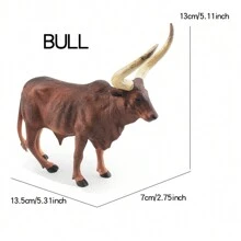 Modelo De Ganado Ankole-watusi, Adorno Decorativo Del Toro Con Cuernos Largos - Albaricoque - Ver 4