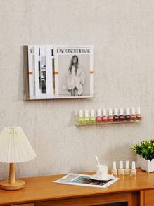 6pcs/Set Vinyl Record Shelf Wall Mount, Transparent Acrylic Record Storage - Clear - View 8