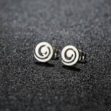 1 Pair New Stainless Steel Geometric  Stud Earrings For Women Everyday Tiny Moon Star Earrings Birthday Gift Jewelry