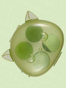 Set Of 4 Makeup Sponges, Includes Cat-Shaped Case, 4 Colors Available. - Green - View 2