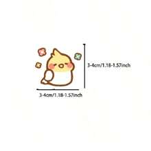 Cute Mysterious Phoenix Parrot Stickers Handheld Ledger Sticker Handheld Ledger Cartoon Pasting Material Waterproof Ins Style Small Sticker