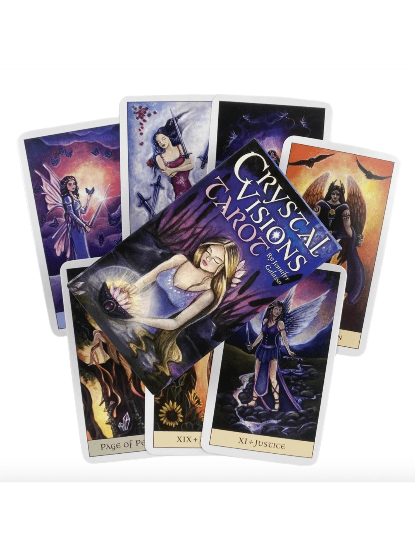 Cartas De Adivinación Crystal Visions – 79 Cartas Inspiradas en Fantasía - Multicolor - Ver 1