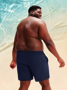 Men Plus Size Shorts - Màu xanh hải quân - Xem 3