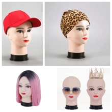 光头模特头像模特头像用于美容化妆假发帽子围巾眼镜展示 - 米色 - 查看 2