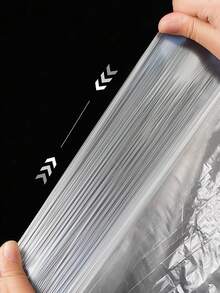 10pcs Clear Disposable Plastic Tablecloth Cover With Elastic Band For Dining, Birthday Party - Clear - View 4