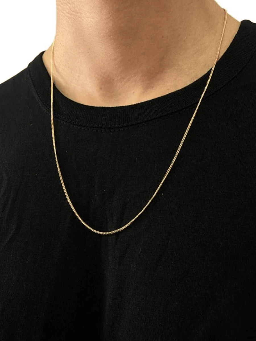 Men's Chain Necklaces - Yellow Gold - View 1