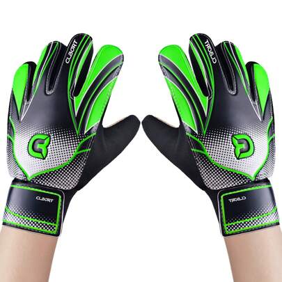 Sportout Goalkeeper Gloves, Soccer Gloves With Double Wrist Protection And Non-Slip Wear Resistant Latex Material To Give Protection To Prevent Injuries