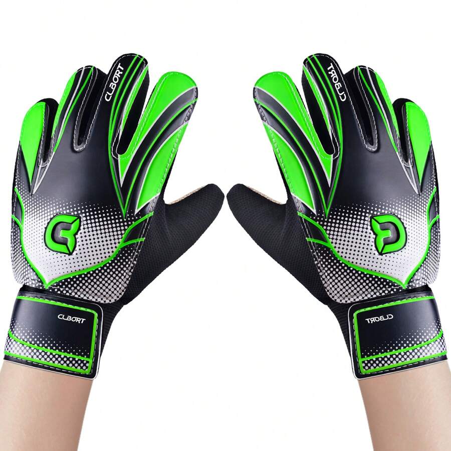 Sportout Goalkeeper Gloves, Soccer Gloves With Double Wrist Protection And Non-Slip Wear Resistant Latex Material To Give Protection To Prevent Injuries
