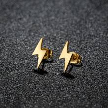 1 Pair New Stainless Steel Geometric  Stud Earrings For Women Everyday Tiny Moon Star Earrings Birthday Gift Jewelry