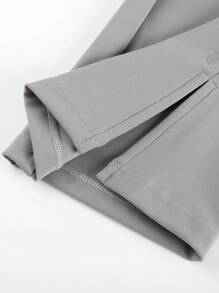 Annil Girls' Spring And Autumn Casual Pants, Elastic And Versatile, Micro Pull Split - Grey - View 4