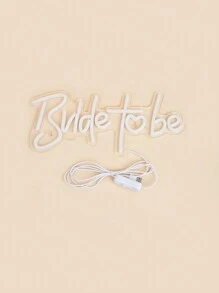 CHI-BUY 1Pc Led Neon Light Sign With 'Bride To Be' Letter Shape For Wall Decoration In Bedroom, Wedding, Party And Festival With Usb Power Supply Bachelorette - Yellow - View 4