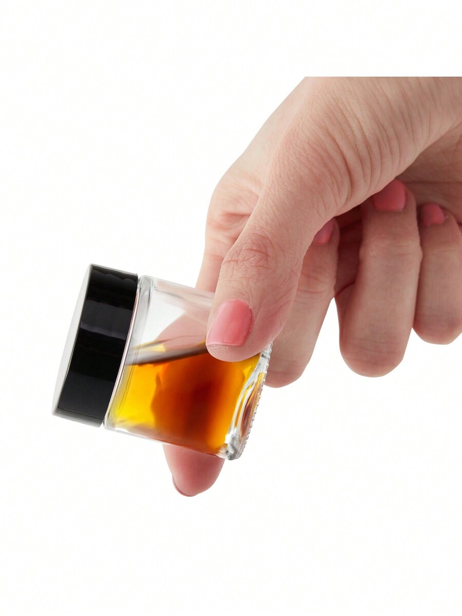 24 Pack Small Glass Containers With Lids 1 Oz, Empty Jars With 6