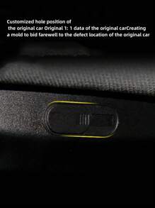 1 Pieza Cubierta De Cámara Para Interior De Automóvil Tesla Model3/y, Adhesivo Para Protección De Privacidad De Cámara De Accesorios De Modificación - Negro - Ver 1