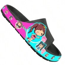 Cloud Flip Flops For Girls, Comfortable And Lightweight Cartoon Sandal - Red Violet - View 3