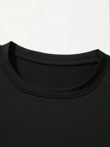 Camiseta con estampado de letra Los Angeles - Negro - Ver 3