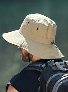 1 件男士防晒渔夫帽，适合徒步旅行和钓鱼等户外活动休闲