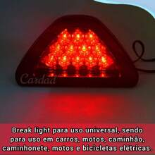 Luz De Freio Brake Light Triangular Modelo Formula F.1 Pisca Para choque